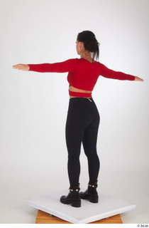  Zuzu Sweet black boots black trousers casual dressed red long sleeve t shirt standing t poses t-pose whole body 0004.jpg